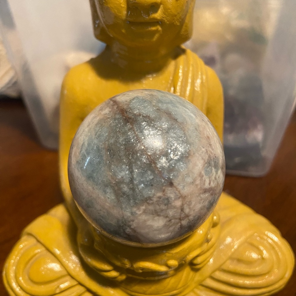 Aquamarine sphere/ball (j)
